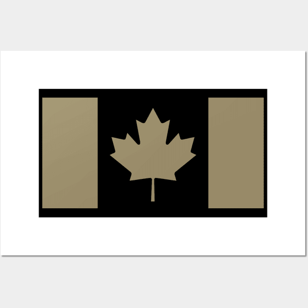 Canadian Flag - Hip Hop Gold Wall Art by WiccanNerd